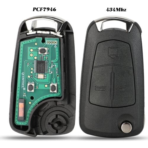 Jingyuqin Remote Folding Car Key 434Mhz Cover Fob Case Shell Styling Case 3 Buttons For Vauxhall Opel Corsa Astra Vectra Signum
