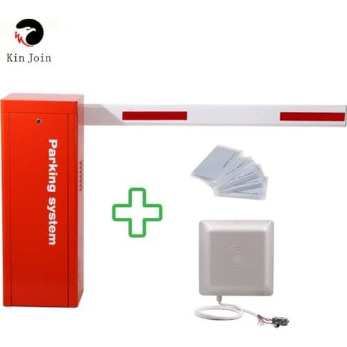 KinJoin Manufacturer Automatic Car Boom Barrier Road Traffic Gate For Parking Lot with UHF reader & card