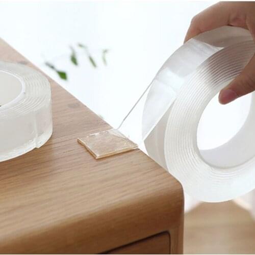 2CM / 3CM Wide Nano Tape Kitchen Bathroom Waterproof Tape Household Sink Strong Non Marking Sealant Reusable Transparent Tapes