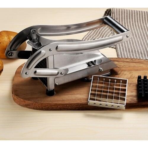 2020 Hot Stainless Steel Home French Fries Potato Chips Strip Slicer Cutter Chopper Chips Machine Making Tool Potato Cut Fries