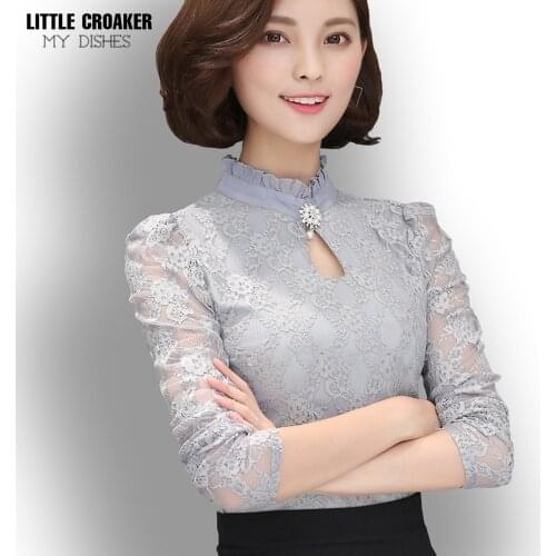 Блузки на пуговицах Little croaker China At AliExpress