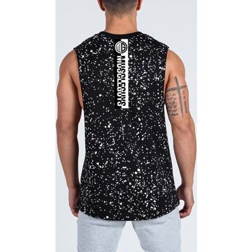 2021 Summer New Tank Muscle Guys Brand Gyms Tank Top Men Bodybuilding and Fitness Clothing Sleeveless Shirt Cotton