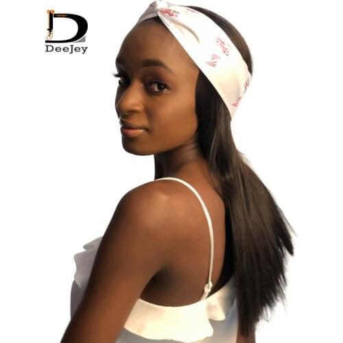 Custom full over repeat logo satin edge control wrap band for Virgin hair extensions bundles wrapping frontal headband