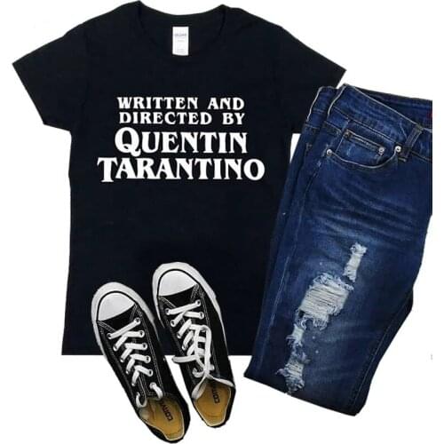 Written And Directed By Quentin Tarantino Print Clothes T-Shirt Casual Graphic Tumblr Tee Stylish Trendy Top Tee Slogan Outfits