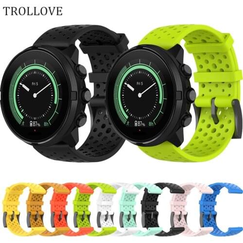 24mm band correa For Suunto Spartan Sport Watchband Bracelet For Suunto 9 /9Baro D5 Spartan Sport Wrist HR/Baro Silicone Strap
