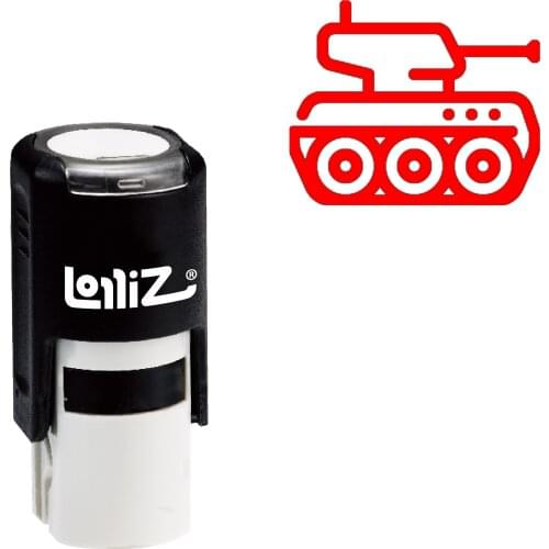 LolliZ Tank Self-Inking Rubber Stamp - Modern Symbol Series