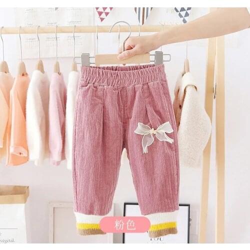 2020 New Spring Autumn/winter Girls Kids Bow Boys Pants Comfortable Cute Baby Clothes Children Clothing