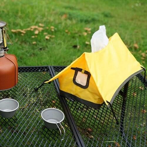 Tent Shape Tissue Box 29x19x14cm Portable Travel Tissue Pouch FoldableTent Tissue Box Napkin Paper Bag For Picnic BBQ Car Home