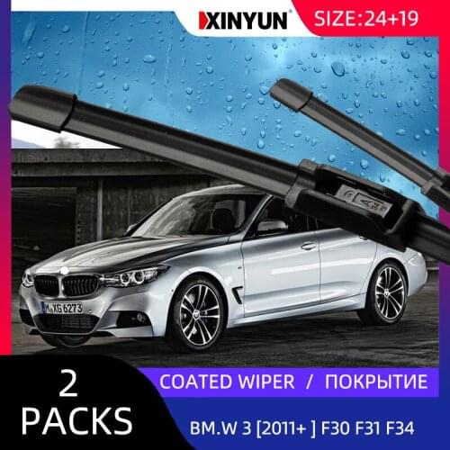 Coated wiper LHD Front Windscreen Windshield Wiper Blades For Bmw - 3 Gran Turismo F34 F31 F30 Windshield Front Window 24+19