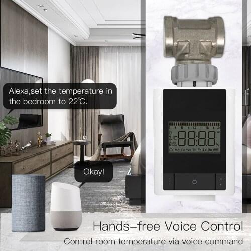 Intelligent Temperature Control Valve Radiator Valve Programmable Controller Thermostat Valve ZigBee 3.0 Tuya APP Remote Control