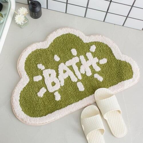 Thickened Rug Flocking BATH Cloud Cartoon Door Mat for Home Bathroom Living Room Absorbent Non-Slip Floor Mat Home Decor Carpet