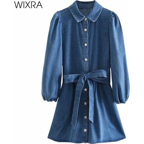 Модные джинсовые платья Wixra China At AliExpress