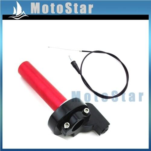 1/4 Turn Aluminum Twsit Handle Throttle Cable For 50cc 70cc 90cc 110cc 125cc 140cc 150cc 160cc Pit Dirt Trail Motor Bike