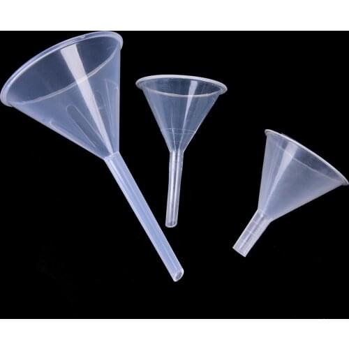 1Pcs White Plastic Liquid Filter Funnel 1/2" 150ml Plastic Laboratory Clear