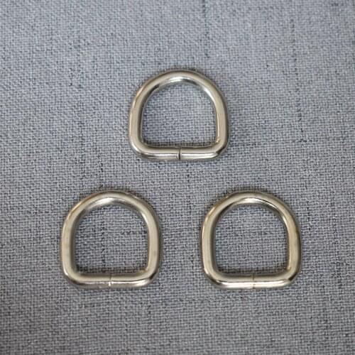 1 Pcs/Lot 15mm Silver Metal D Ring Use For DIY Bag Strap Belt Handle Shoulder Webbing Leather Craft Accessories