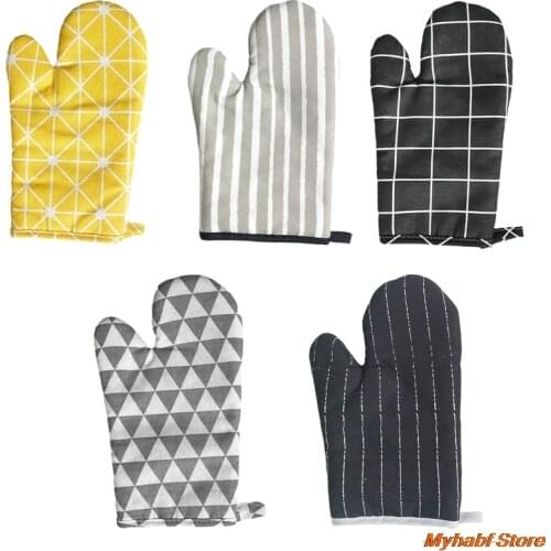 1piece Anti-scalding Microwave Oven Gloves Thickening Mitten Insulated Heat Resistant Baking Gloves Mitts Kitchen Tools Gifts