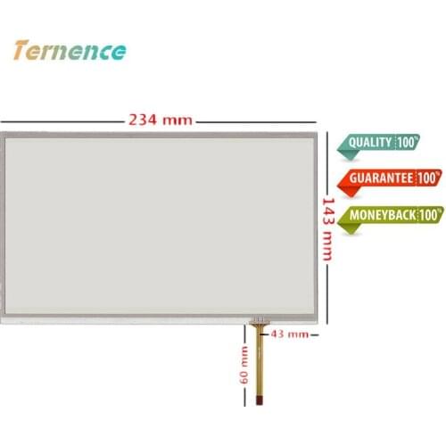 10.1 inch 4 wire 234mm*143mm Resistive Touch Screen Digitizer Handwritten screen display on the outside for Industrial equipment