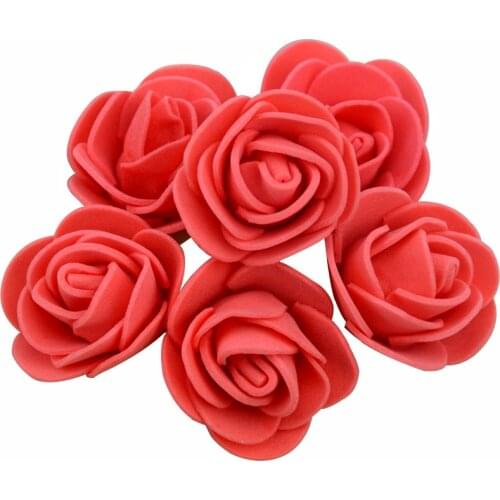 10pcs 3.5cm Artificial Foam Rose Heads Flower For DIY Wreath Home Wedding Decoration Cheap Fake Flower Handmade Accessories