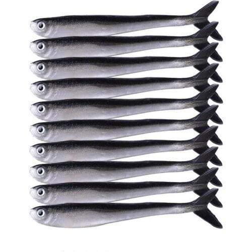 10 Pcs/Bag 8cm Soft Shrimp Worms Fish Lure Silve Silicone Wobblers Fishing Tackle Jigging Maggot Fishing Bait Jig Head Bait