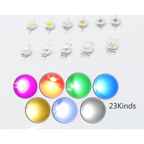 10pcs LED Chip 3W Warm Cool White Red Blue Green Yellow UVA IR Full Spectrum 660nm 440nm COB Grow Lamp For 3 W Watt Light Beads