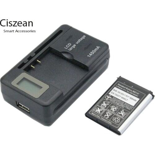 1x 900mAh BST-37 BST37 Replacement Battery + LCD Wall Charger For J100i W550i K600i K758i Z300i W710i J220c K200c D750 J210i ect