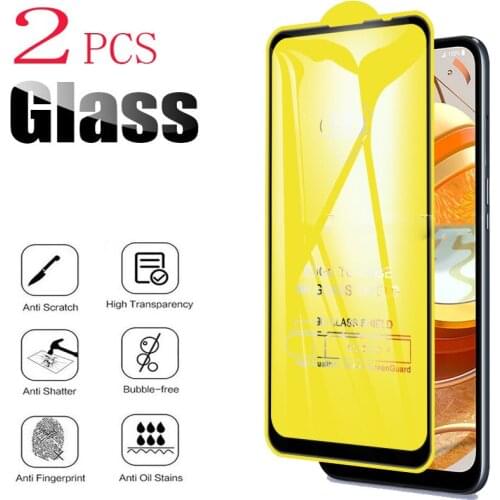 2PCS For LG K61 Q61 Screen Protector Case Full Glue Tempered Glass Protective Cover On LGK61 LMQ630EAW, LM-Q630EAW, LM-Q630