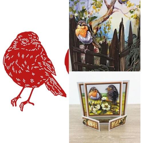 2 Piece Pip Bird Anima New Cutting Dies Scrapbook Diary Decoration Stencil Ebossing Template DIY Greeting Card Maker Albums