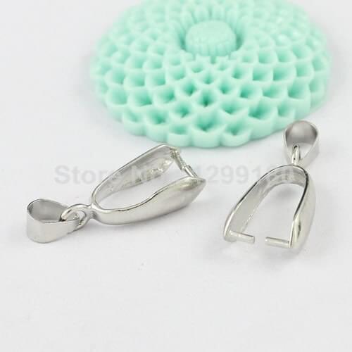 20Pcs/lot Silver/Platina Plated/Gold Copper Pinch Clip pendant Bail Beads Findings 25x9.5mm(k01972)
