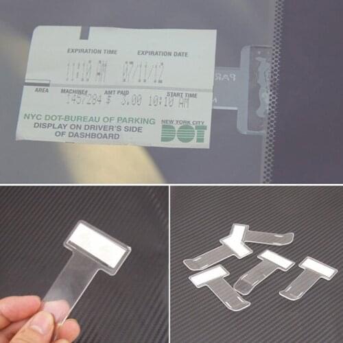 3Pcs Pack Car Parking Ticket Permit Holder Clip Tickets Folder Time Note Holder