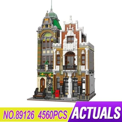 New MOC 4560Pcs City Street View Post Office Modular Building Blocks Brick Kids Christmas Educational Toys Birthday Gifts