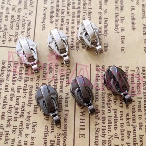 50pcs/lot, 5# Zinc Alloy Zipper Sliders for Nylon Zippers Clothes/Bag/DIY Accessories