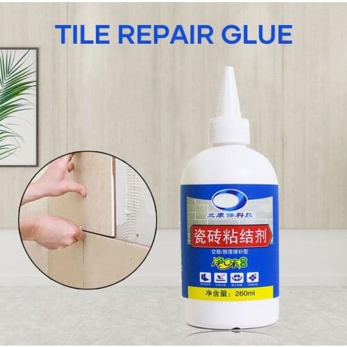 260ML Tile Repair Glue Impermeable Tile Adhesive Glue Heavy Duty Wall Stickers Easy Bonded for Loose Tile