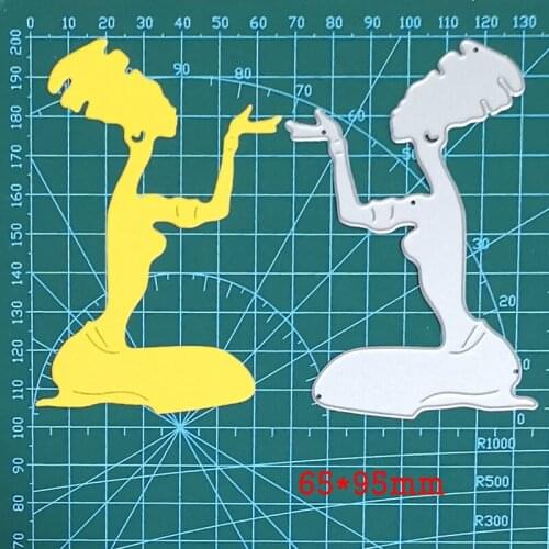 African Women Witch Metal Cutting Dies for DIY Scrapbooking Album Paper Festival Cards Decor Crafts Embossing Die Cuts 2021 New