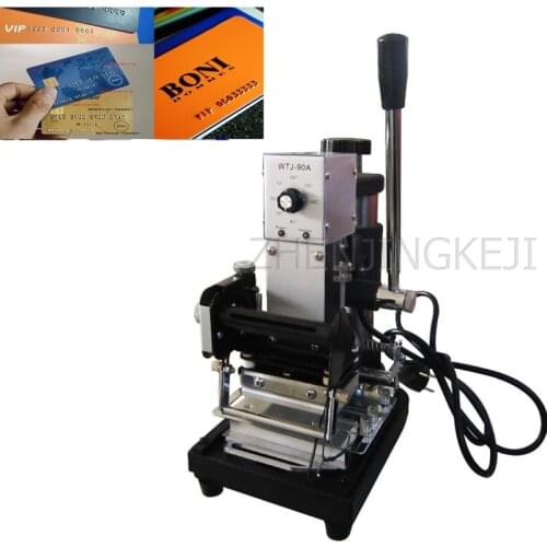 110V/220V Card Bronzing Machine Small Digital Text Lace Numbering Automatic Precision Bronzing Tools Manual PVC Bronzing Device