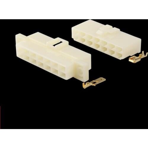 Free shipping 200pcs DJ7141A-6.3-11 14Pin 6.3mm AMP Car Electrical Wire Connectors for VW,BMW,Audi,Toyota,NISSAN AND other