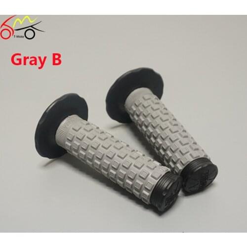 BLACK GRAY Grips Dirt Bike Gel Handle Bar Motorcycle 7/8" Motocross Hand Grips MX Pillow Top 0805