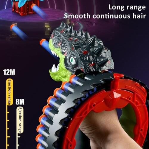 Burst Dinosaur Roar Electric Toy Gun Childrens Electric Burst Bullet Gun Competitive Shooting Toys Kids Birthday Christmas Gift