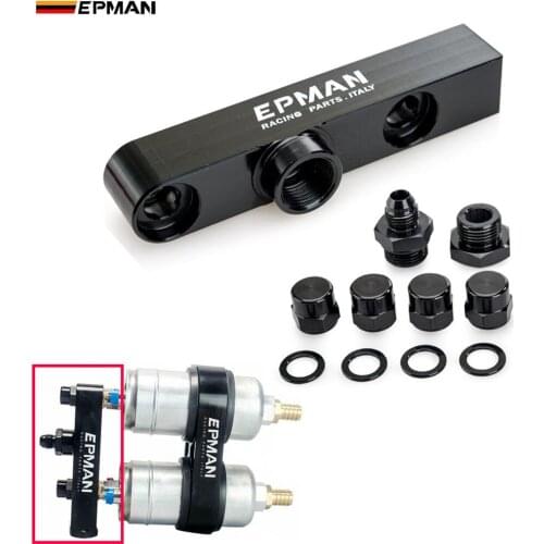 EPMAN Billet Aluminum Assembly Twin Fuel Pump Outlet Manifold for EPMAN 044 fuel pump For BMW e39 android EP-CA120S-YG