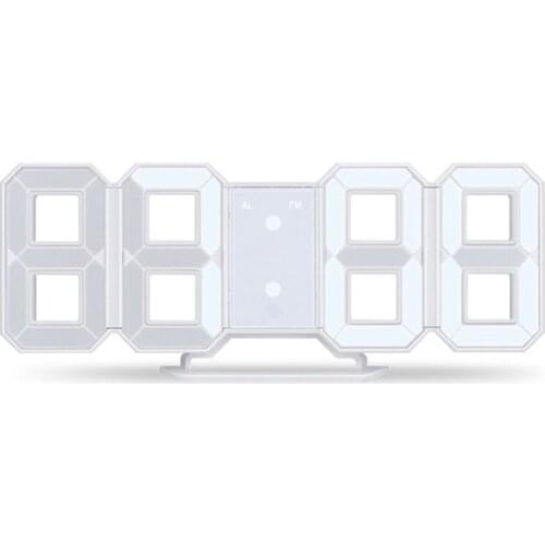 GTBL 3D LED Wall Clock Modern Digital Alarm Clock Display Home Kitchen Office Table Desk Night Wall Clock 24 Or 12 Hour Display