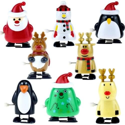 Creative And Interesting Wind-up Winding Walking Santa Claus Elk Penguin Snowman Clockwork Toy Christmas Gift Gift