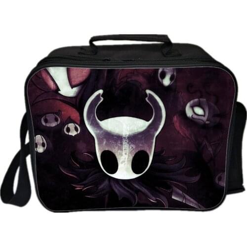 Hollow Knight Lunch Box School Shoulder Lunch Bag Students Cooler Bag Game Cosplay Bags Boy Girl Brings Meal Box Kids Gift