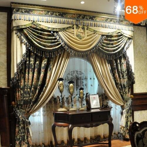 Frog King legend ancient Flowers pattern curtains Green Classic curtains for living rooms curtain ivory Dinning Room curtains