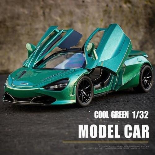 1:32 McLaren 720S Sports Car Alloy Car Model Diecasts & Toy Vehicles Metal Simulation Car Model Collection Sound Light Kids Gift