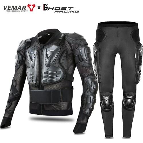 VEMAR Motorcycle Jacket Men Full Body Motorcycle Armor Suit Motocross Racing Moto Jacket Pants Riding Motorbike Protection Gear