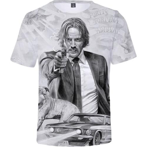 John Wick 3D Print T Shirt Keanu Reeves Killer Women Men Shirts John Wick Chapter 3 Tee Tops Summer Short Sleeve Casual T-shirt