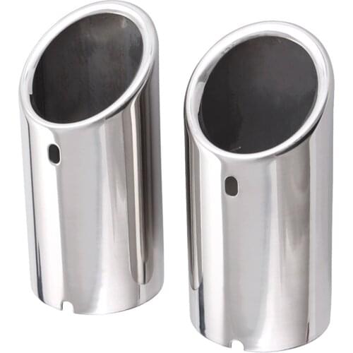 1 Pair Muffler Exhaust Tail Pipes Tips for Audi Q3 for VW Jetta 6 MK6 2.0TDI 2.5 2011-2014