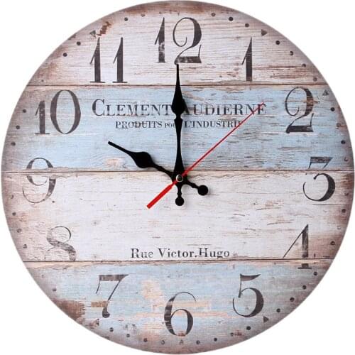 Antique Wall Clock Home Garden Room Decor Clocks Decoration Shabby Chic Kitchen 30cm