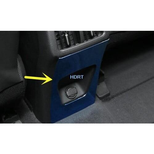 Stainless Steel For Hyundai ix35 2018 2019 Rear Row Storage Box USB Anti-kick Panel Cover Molding Trims Car Styling Accessories