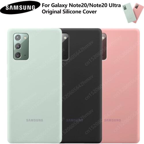 Samsung Official Silicone Soft Back Cover for Samsung Galaxy Note 20 Note20 Note 20 Ultra 5G Soft Phone Cace Shockproof Cover