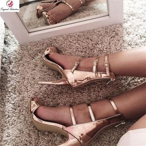 Original Intention New Sexy Ankle Bands Sandals Woman Open Toe Stiletto High Heels Party Dress Gorgeous Shoes Female Elegant